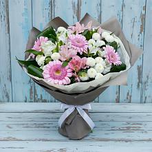 Букет цветов из:  Герберы, Альстромерии и Хризантемы в Орле