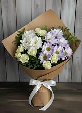Букет цветов из:  Хризантемы и Розы в Орле