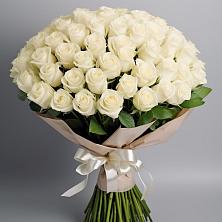 Букет 101 беля роза Белоснежка в Орле