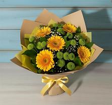 Букет цветов из:  Герберы и Хризантемы в Орле