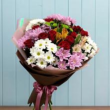 Букет цветов из:  Розы, Хризантемы и Альстромерии в Орле