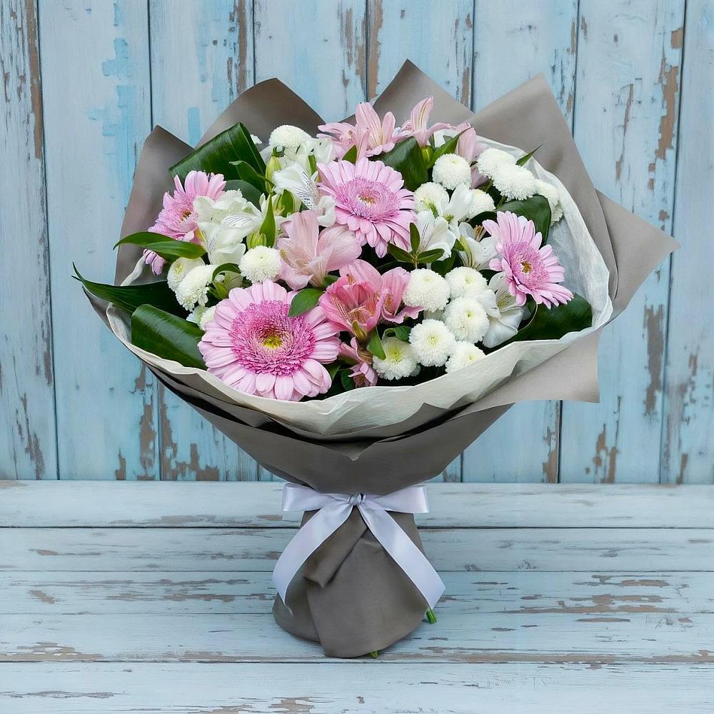 Букет цветов из: Герберы, Альстромерии и Хризантемы в Орле