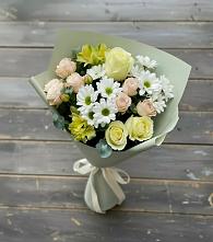 Букет цветов из:  Альстромерии, Розы и Хризантемы в Орле