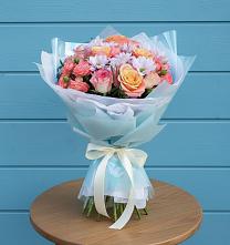 Букет цветов из:  Хризантемы и Розы в Орле