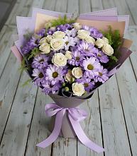 Букет цветов из:  Хризантемы и Розы в Орле